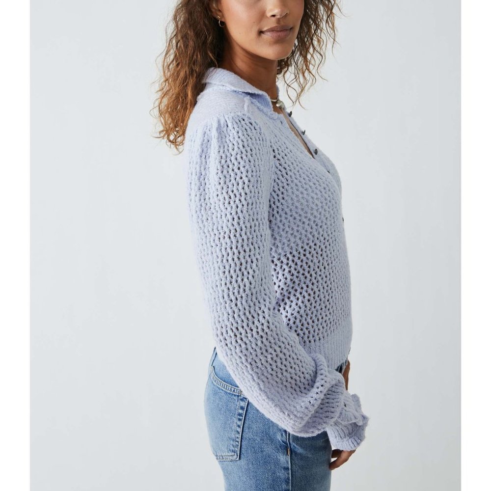 🎉 LAST CHANCE🎉 FREE PEOPLE Care FP Snowdrift Pullover / Peri Ice - Picture 2 of 5